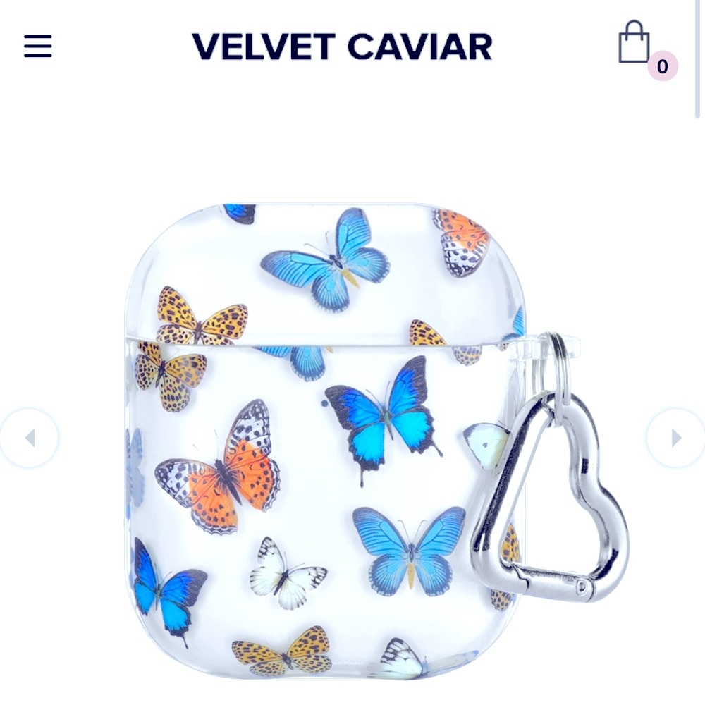 Velvet caviar Apple AirPods butterfly case for the charging case